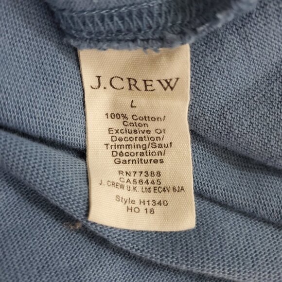 J. Crew Mercantile Men's Blue Long Sleeve Fitted ¼ Zip Pullover - Size Large - Picture 13 of 15